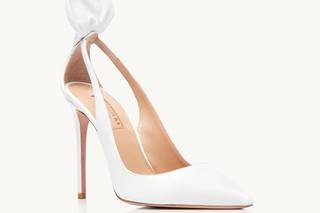 scarpe da sposa lace-up  bianche con fiocco