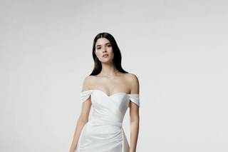 Abito da sposa in taffetà dual dress