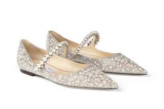 scarpe da sposa ballerine con glitter