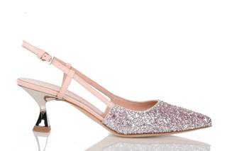 Scarpe da sposa rosa cipria e strass