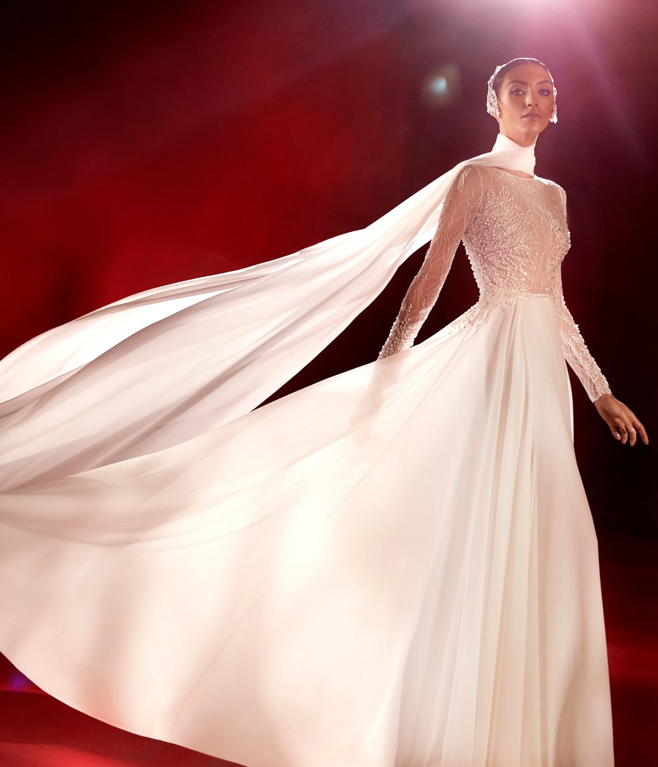 abito da sposa con perle