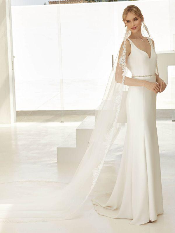 Velo Da Sposa Cattedrale In Pizzo Bianco Con Paillettes – 400x180 Cm, Pettine Incluso