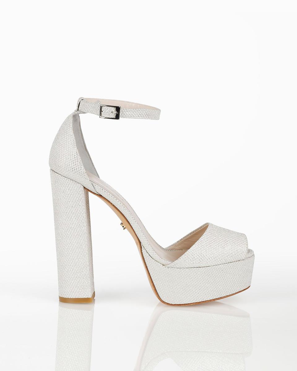 MINITOO Scarpe Da Sposa E Da Ballo Con Tacco Alto – Personalizzabili In Altezza E Stile, Con Strass E Suola In Camoscio