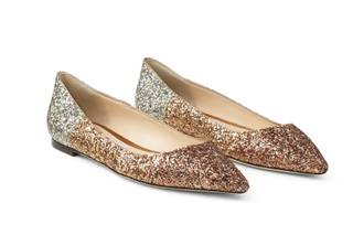 scarpe da sposa ballerine con glitter