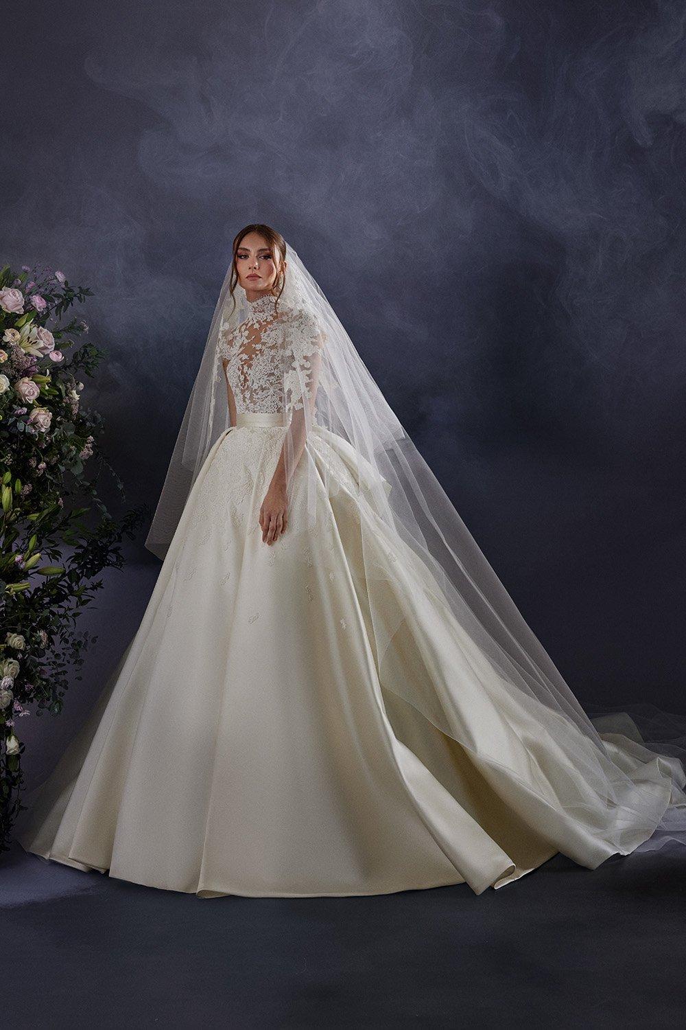 Abito sposa taffetà