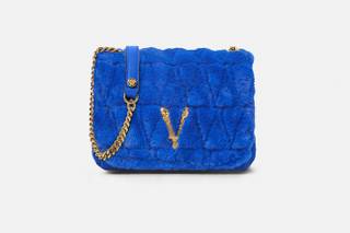 Borsa Versace a tracolla blu