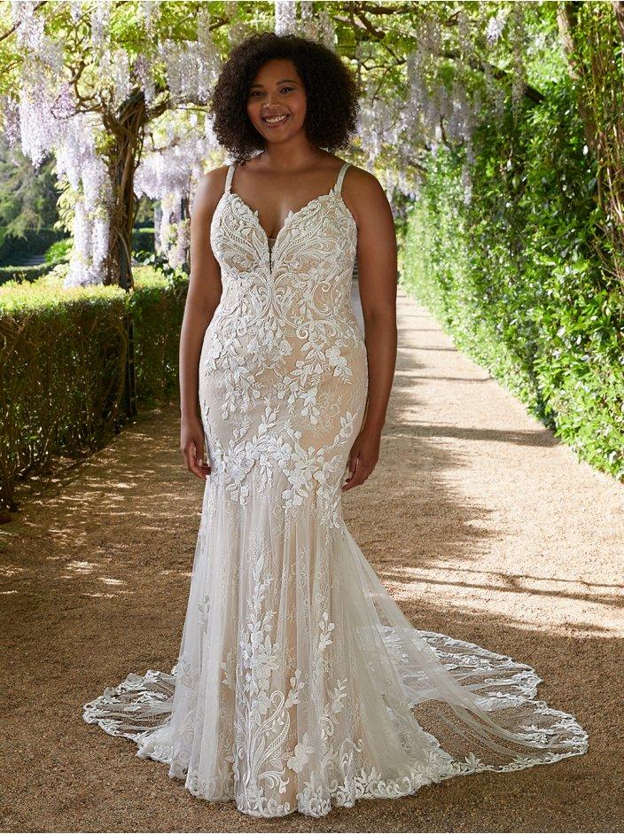 vestito da sposa curvy a sirena