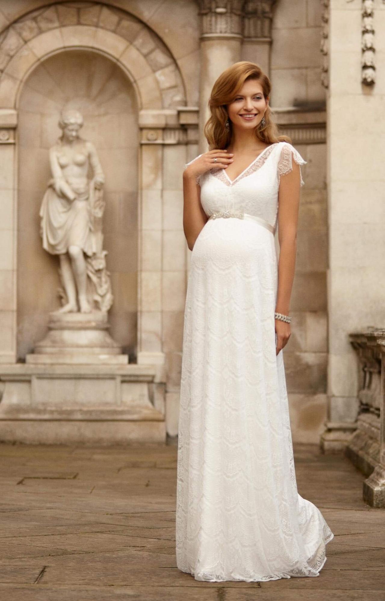 abito da sposa stile impero premaman