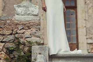 Abito da sposa maniche tre quarti vintage