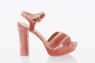 scarpe eleganti da cerimonia con tacco largo rosa