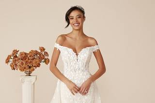 abito da sposa 2 in 1 con scollo omerale