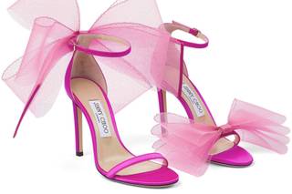 scarpe fucsia con fiocco