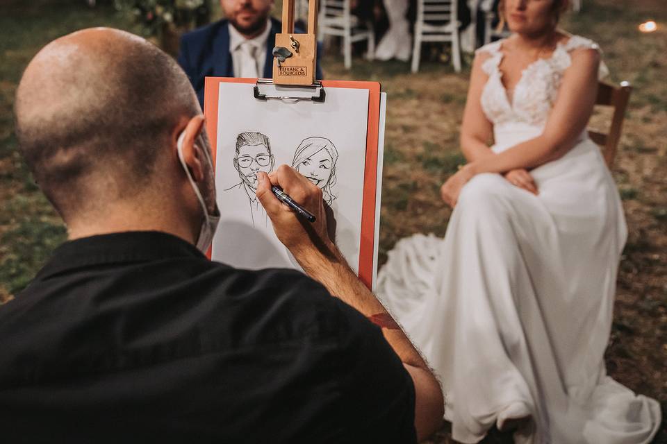 caricature matrimonio