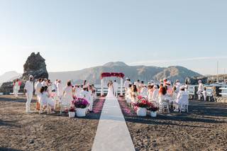 tappeto bianco allestimento matrimonio