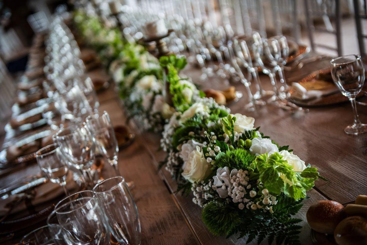 matrimonio tema verde centrotavola