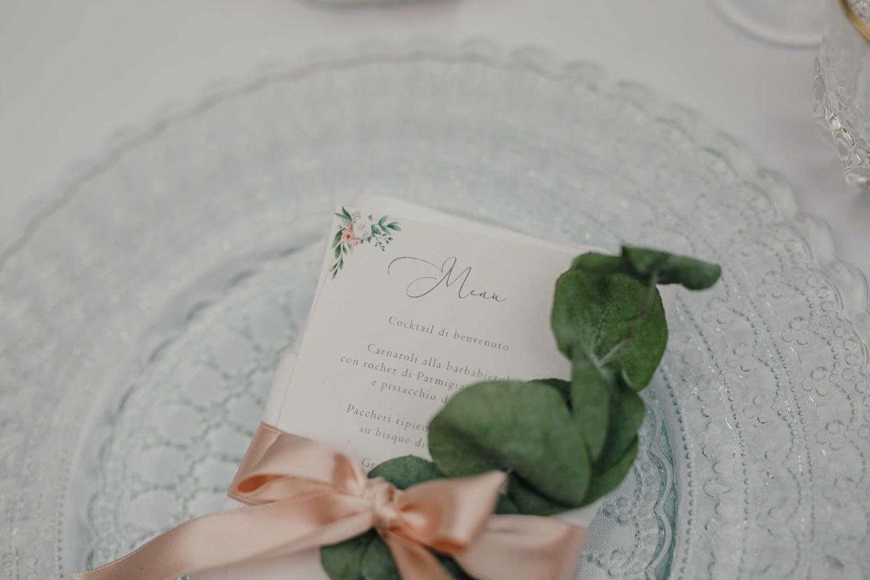 menù di matrimonio verde