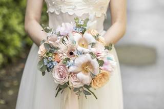 bouquet sposa invernale con tonalità pastello