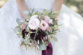 bouquet matrimonio tema rosa