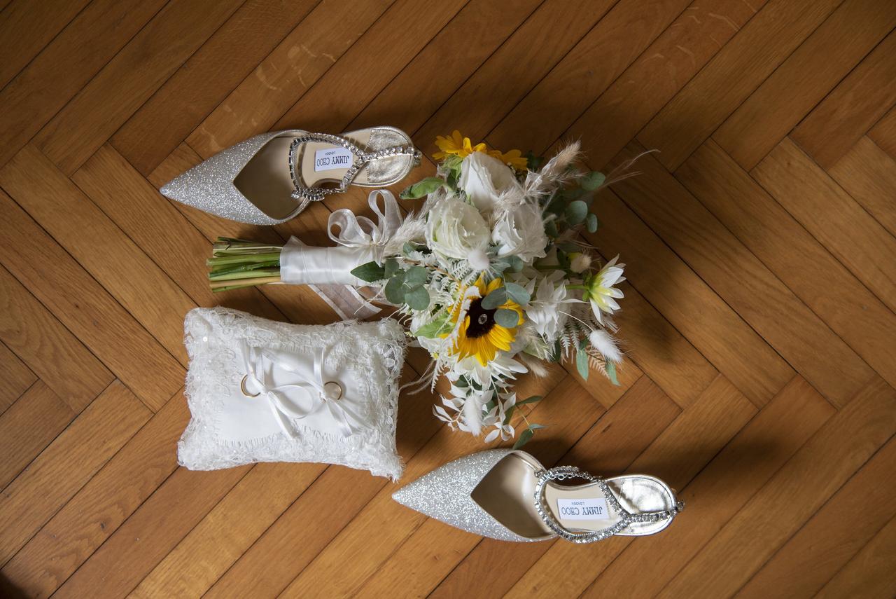 bouquet da sposa con girasoli