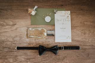 Partecipazione matrimonio vintage verde salvia