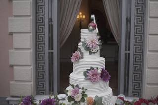 torta nuziale autunnale con melagrana