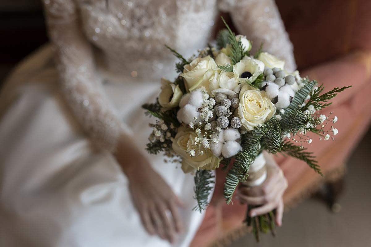 bouquet sposa boho chic invernale