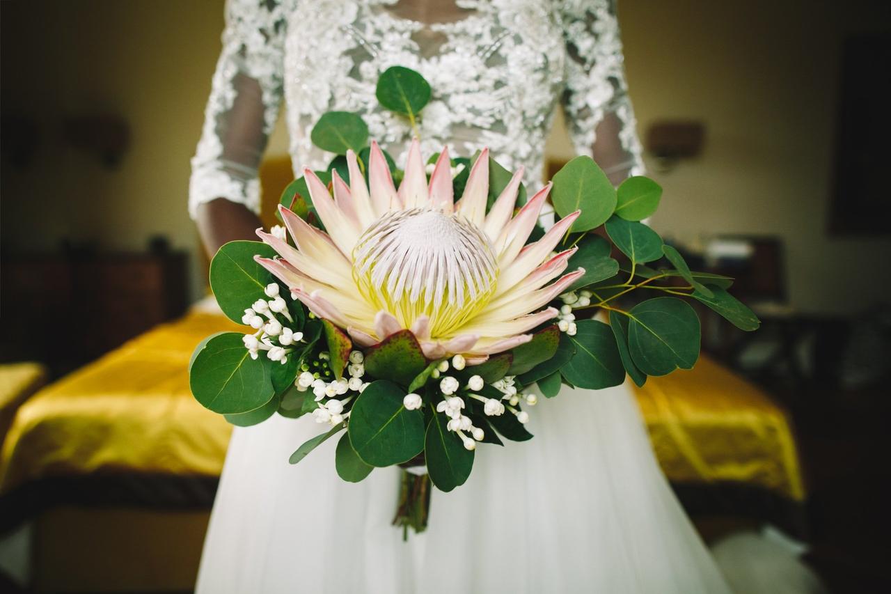 Cuscino Fiori Protea - LA TRAMA E L'ORDITO TESSUTI