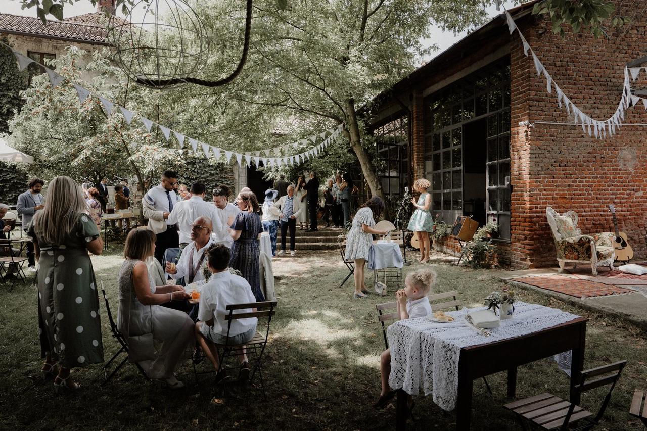 decorazioni matrimonio all'aperto in stile vintage