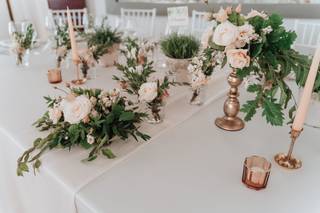 centrotavola fiori matrimonio con candele