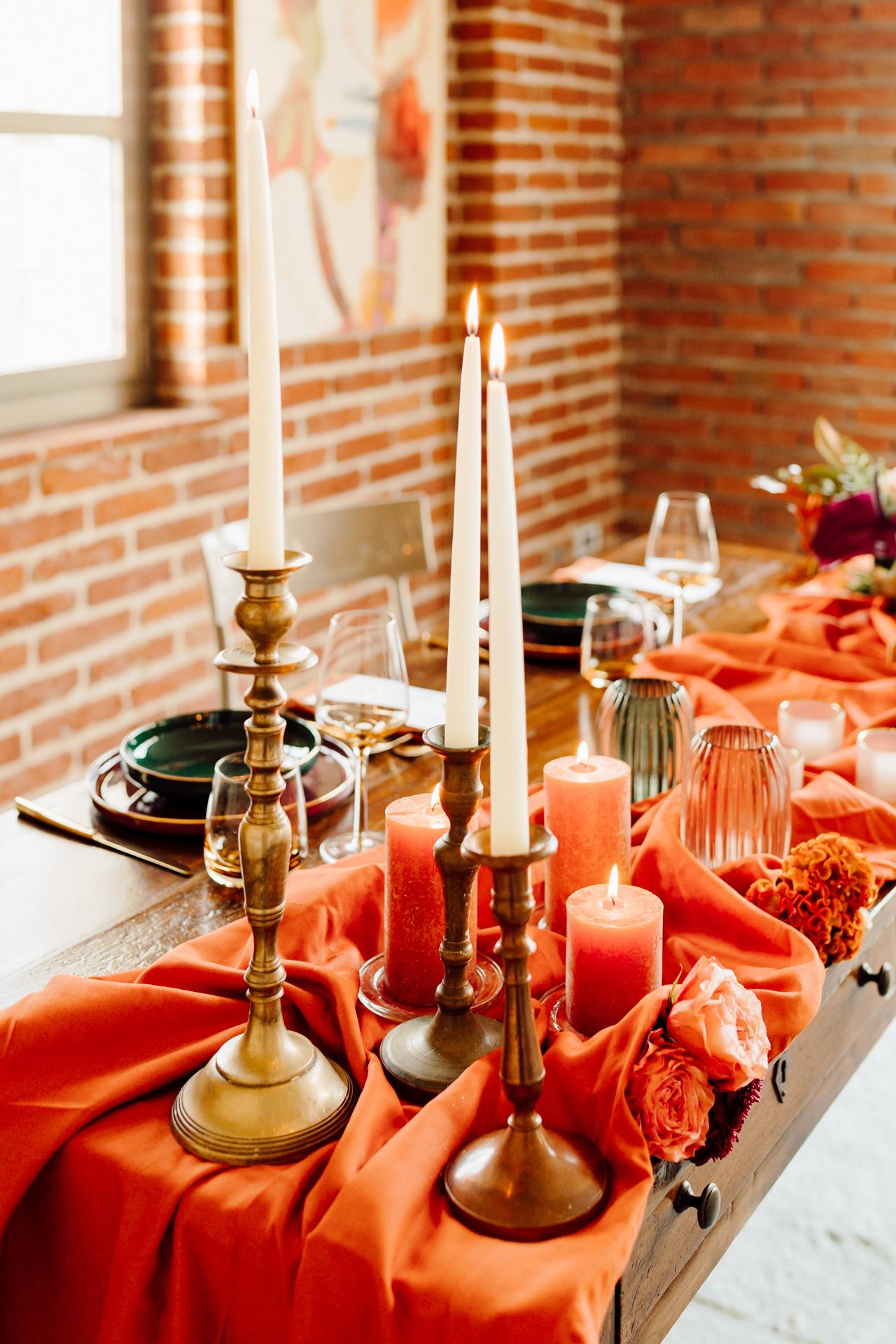 candele matrimonio come centrotavola