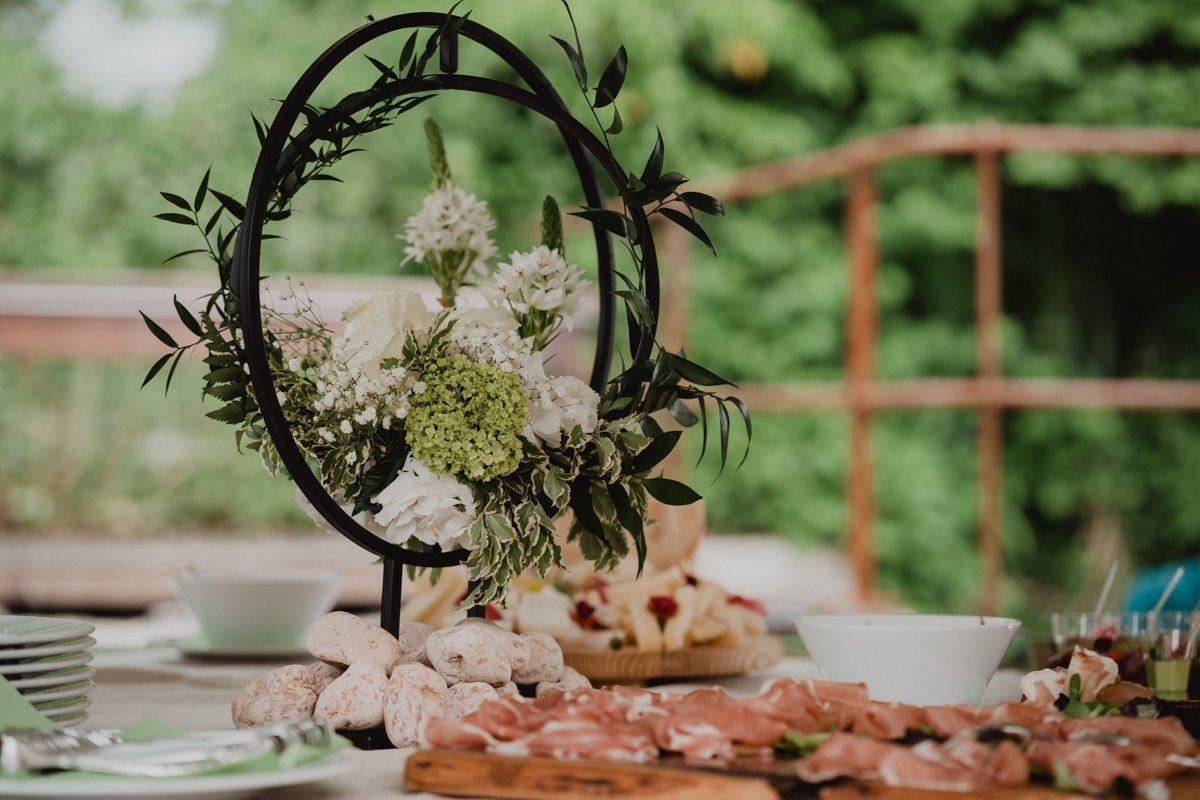 matrimonio tema verde centrotavola