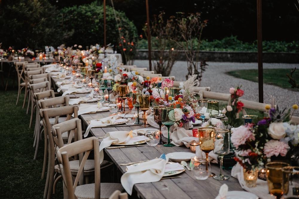 centrotavola fiori matrimonio con candele