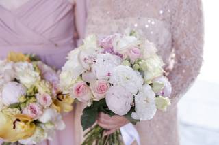 bouquet matrimonio tema rosa