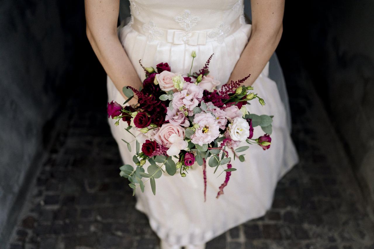 bouquet autunnale  con rose vari colori