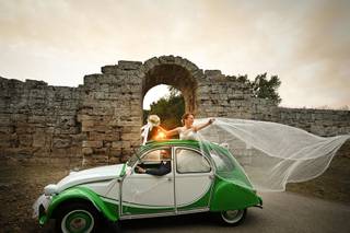 matrimonio tema verde mezzo di trasporto