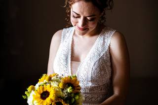 bouquet da sposa con girasoli