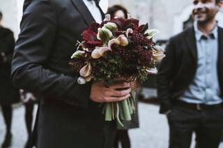 bouquet invernale da sposa toni scuri