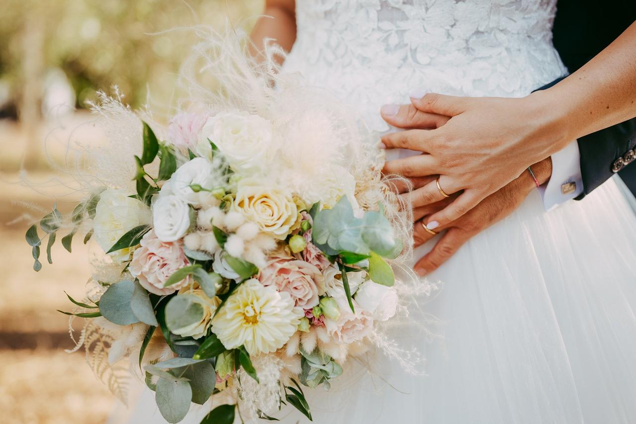 bouquet sposa con pampas