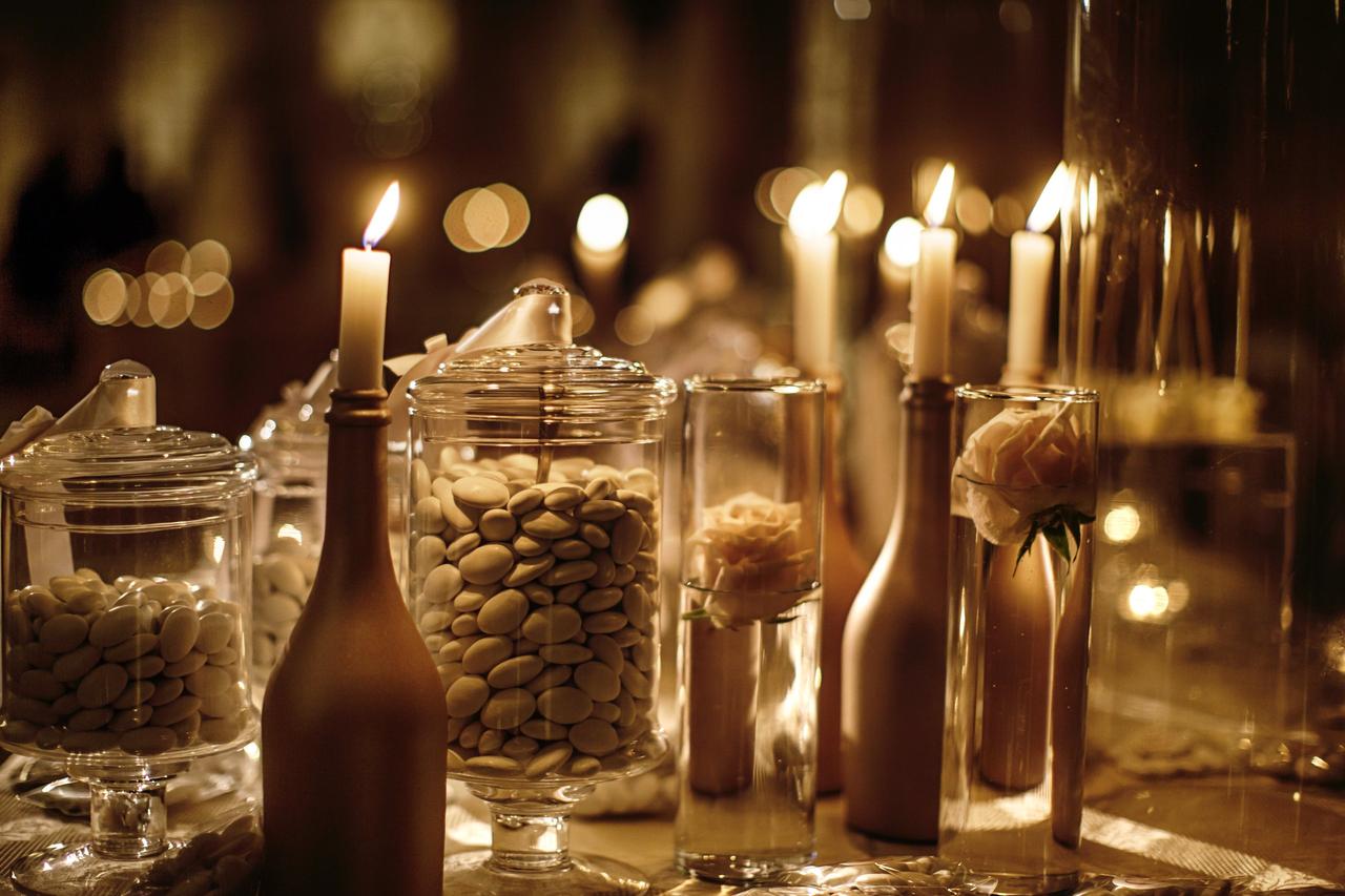 decorazioni per matrimonio invernale per il candy bar