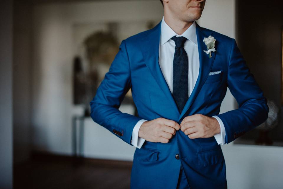 abito da sposo blu chiaro