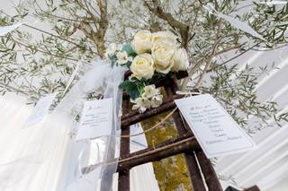 tableau mariage originali con scale stile boho