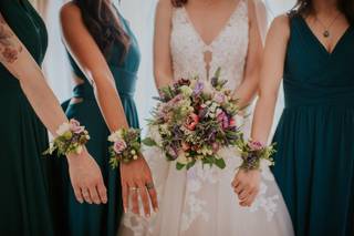 matrimonio verde corsage