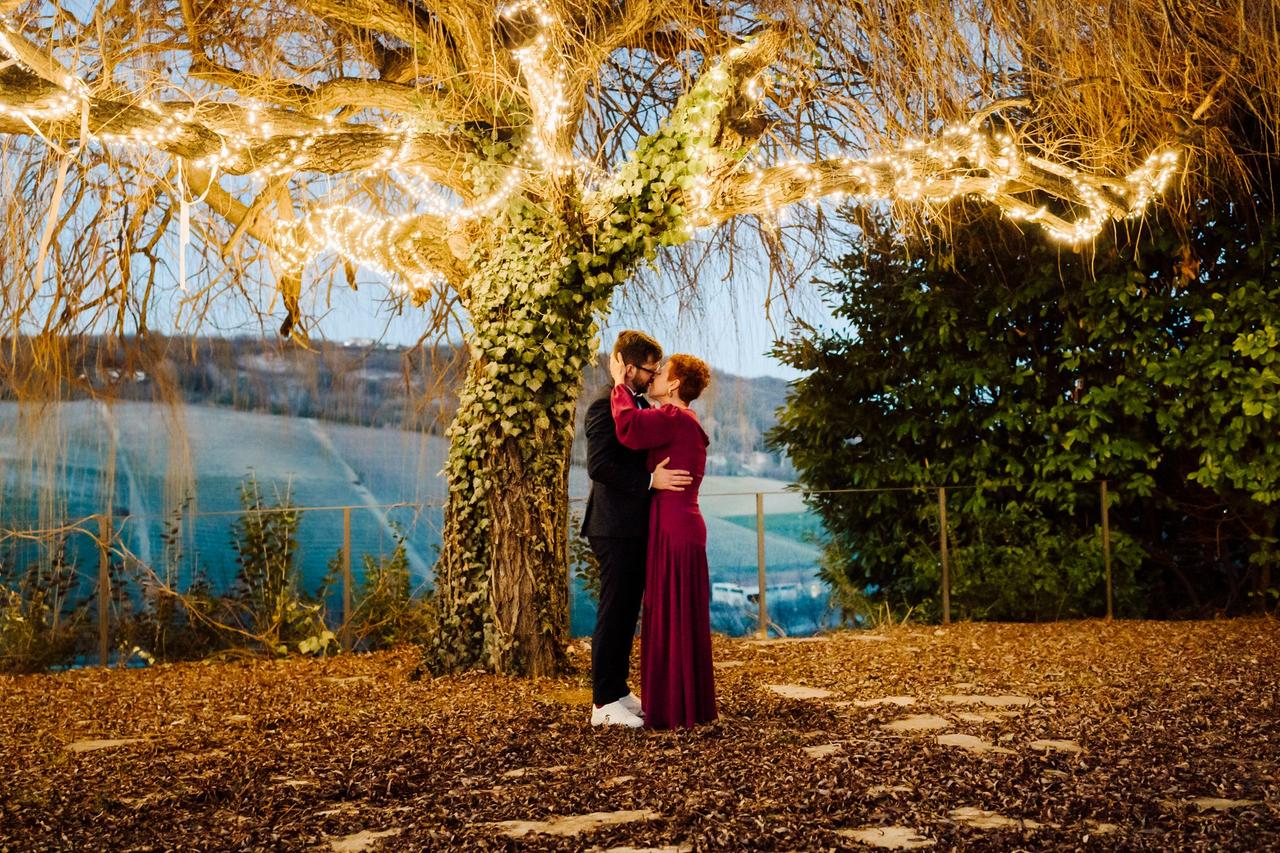 luci matrimonio su albero