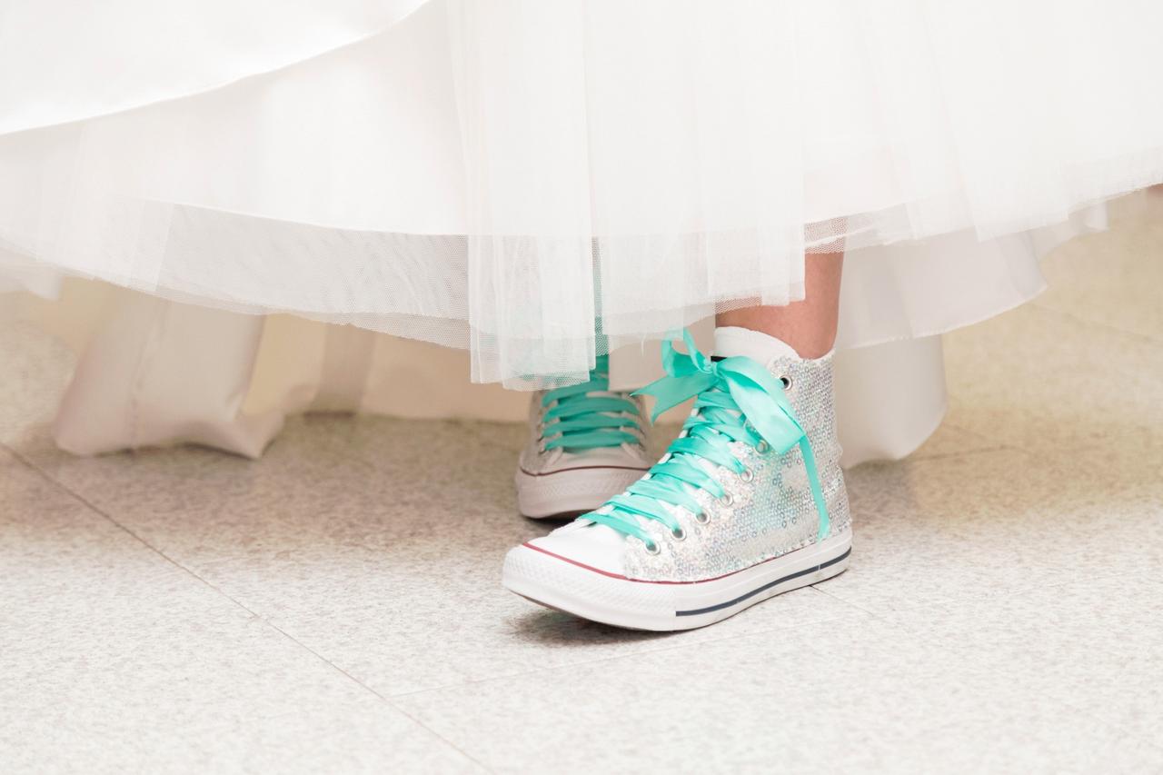 matrimonio tema verde scarpe