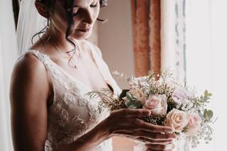 bouquet matrimonio tema rosa