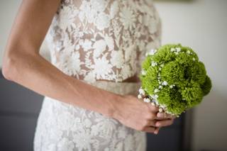 matrimonio tema verde bouquet