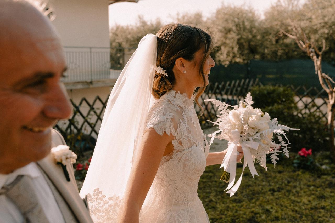 bouquet da sposa invernale bianco
