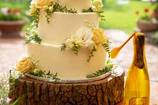 torta per matrimonio civile con fiori