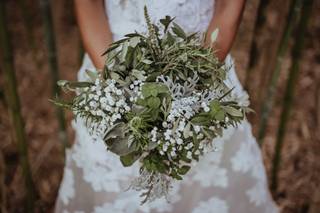 matrimonio tema verde bouquet