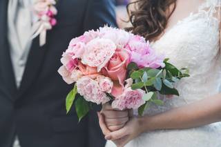 bouquet matrimonio tema rosa